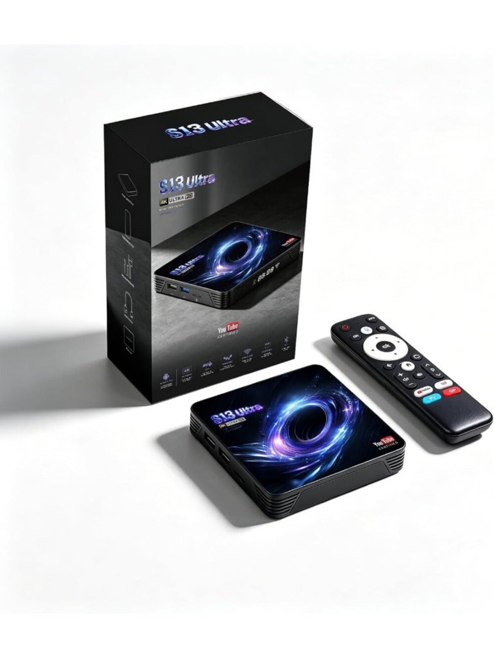 4K Streaming Device - Android TV Box 14.0, YouTube Certified, Smart TV Access